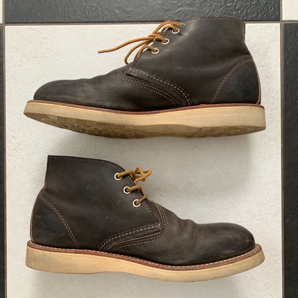 RED WING LEATHER BOOTS CHARCOAL SIZE 8.5 MENS - Picture 5 of 5